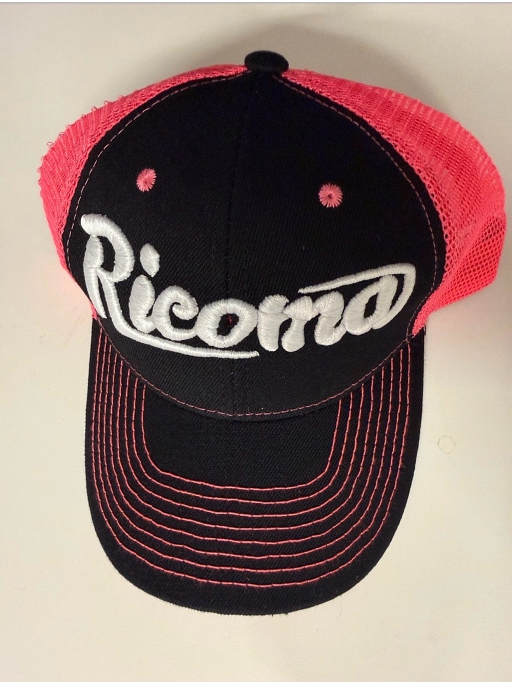 Black and Hot Pink Trucker Hat